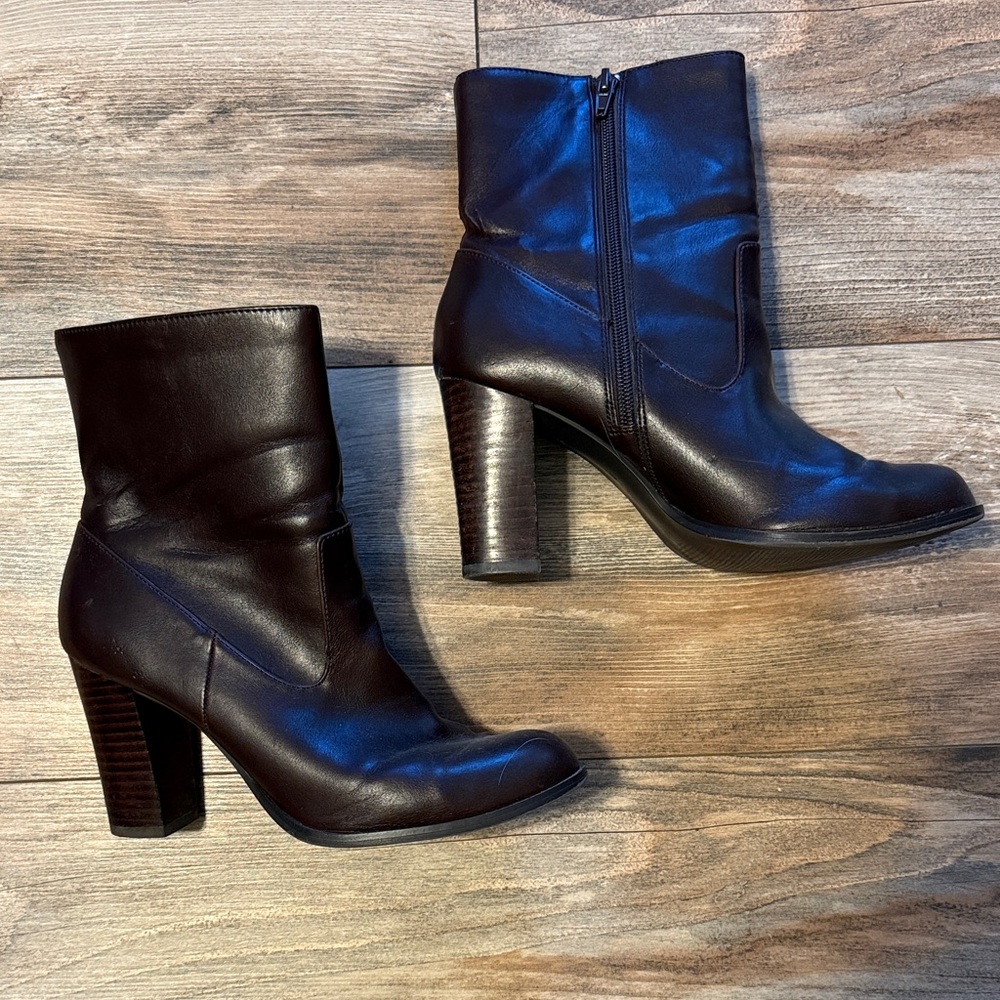 Kelly & Katie Dark Brown Heeled Boots